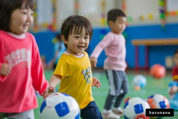 楽しくサッカーをする子どもたち