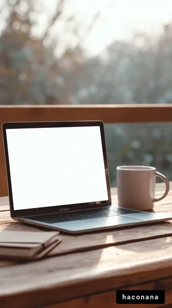 カフェでの仕事風景