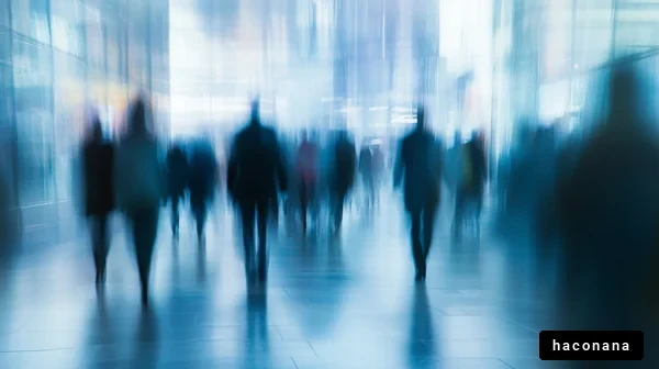 ぼんやりとした人々の風景