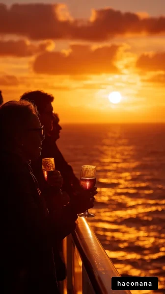 夕日を楽しむ人々