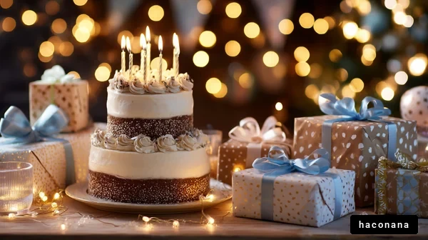 誕生日パーティーのケーキ