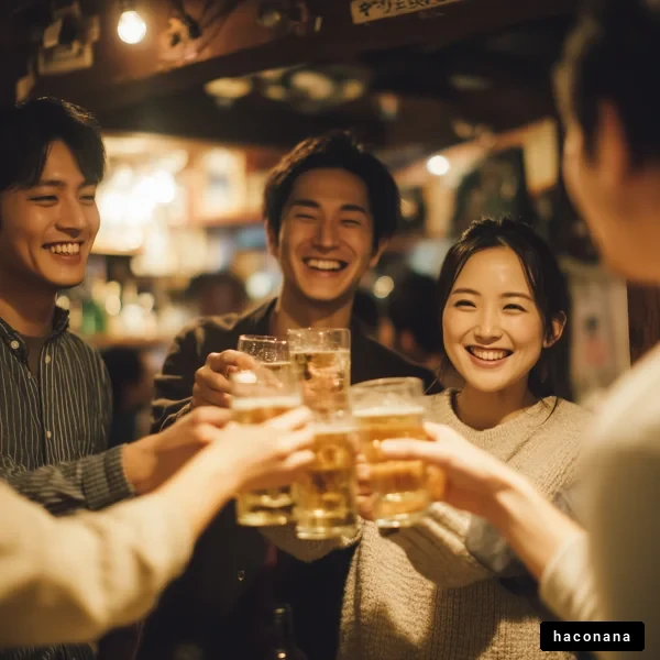 友人と乾杯する瞬間