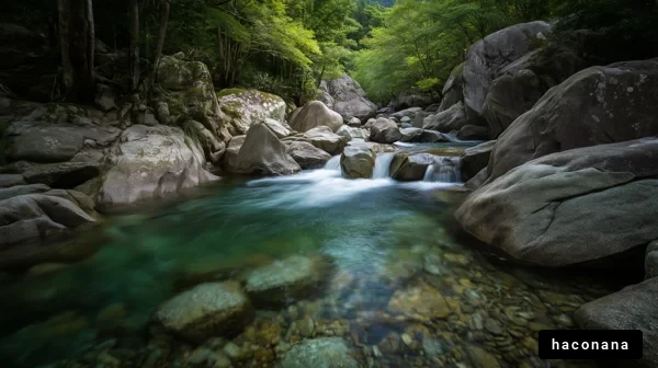 美しい渓流の景色