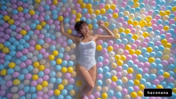 カラフルなボールプールでの光景