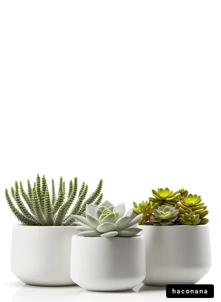 多肉植物の鉢植え