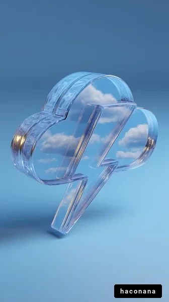 透明な雷雲のデザイン