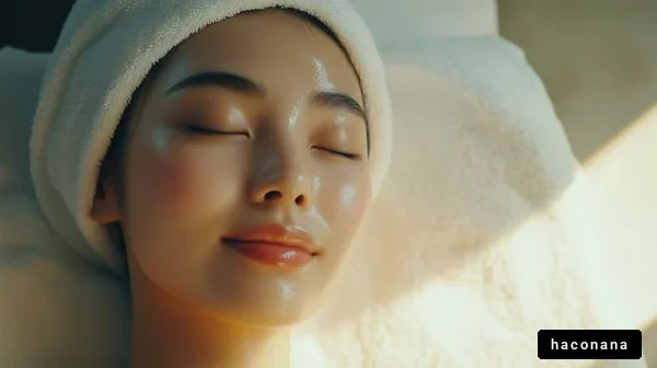 リラックスする女性の顔