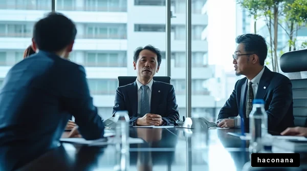 会議中のビジネスマンたち