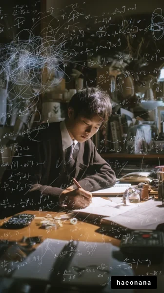 集中して勉強する姿