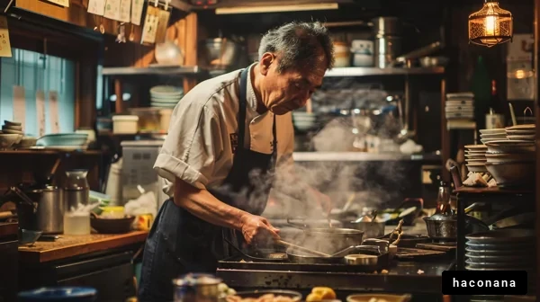 料理するシェフの姿