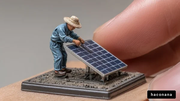 ミニチュアの太陽光発電