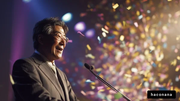 祝福のスピーチシーン