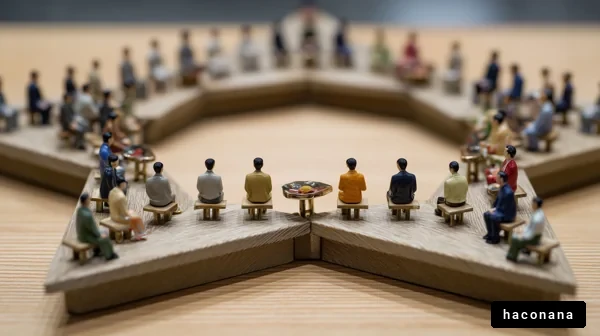 ミニチュアの会議風景