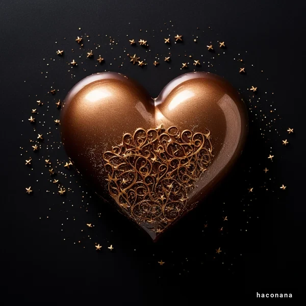 美しいハート型チョコレート