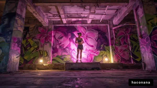 アートと女性のダンス