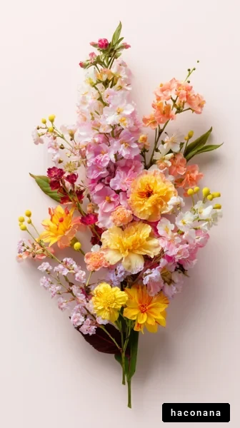 多彩な花のブーケ