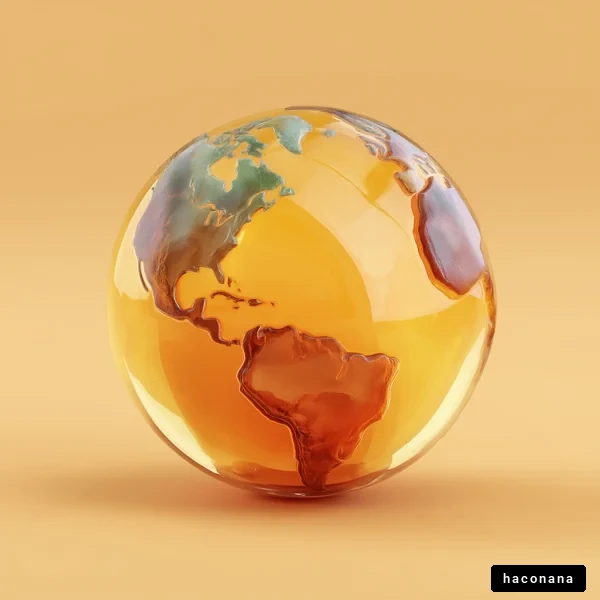美しい色の地球儀