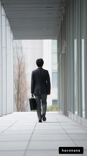 ビジネスマンの歩き姿