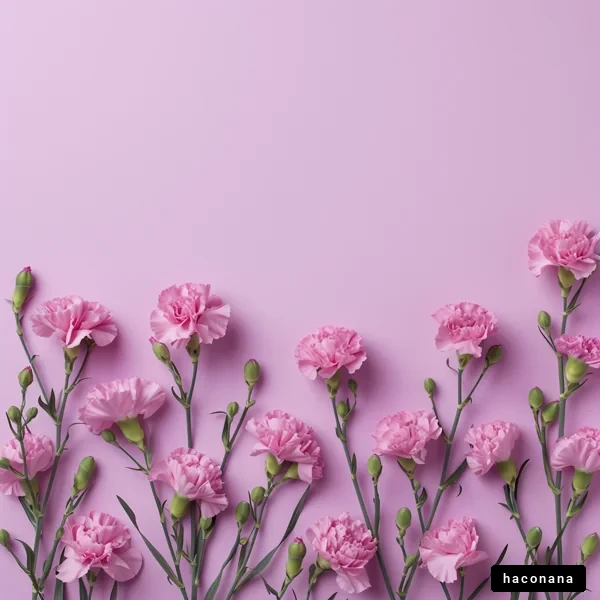 ピンクのカーネーションと背景