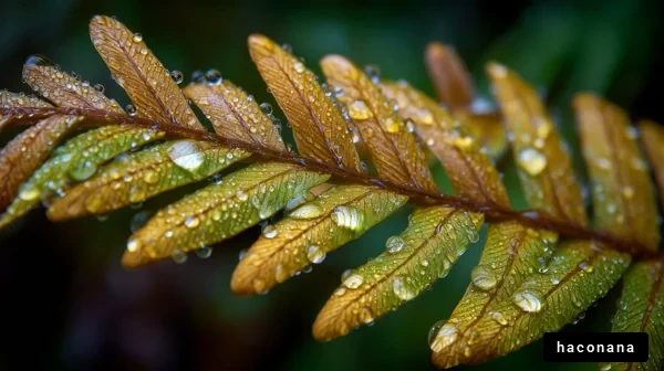 雨露を浴びた葉