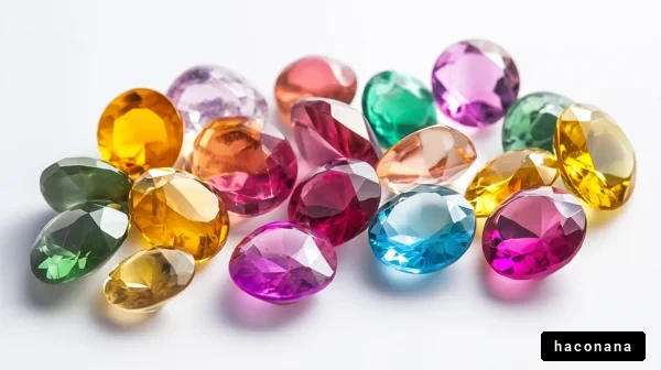 多彩な宝石の集まり
