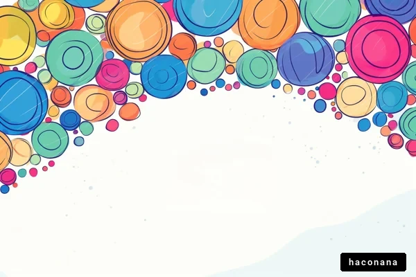 カラフルな円のアート