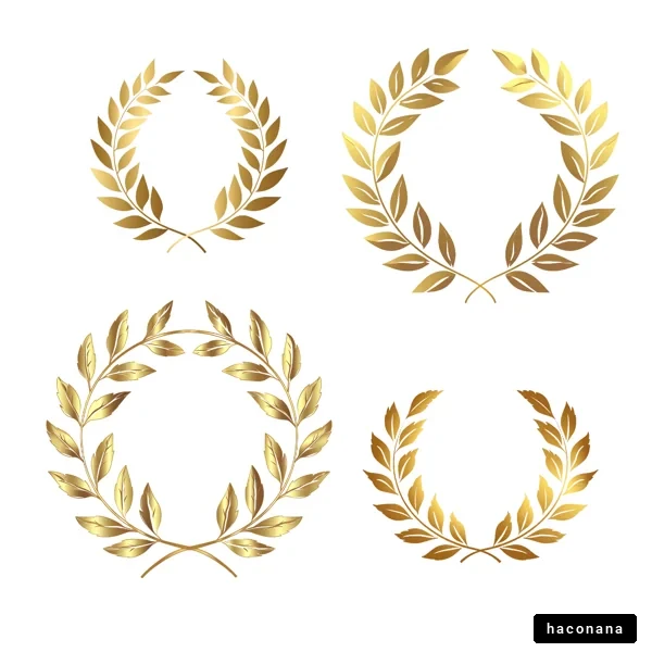 金色の月桂樹のデザイン