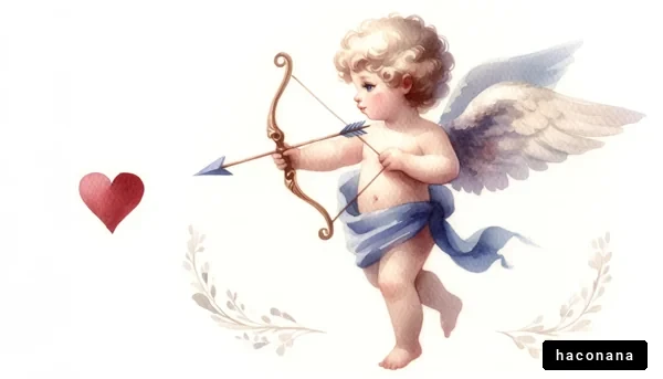 愛の天使とハート