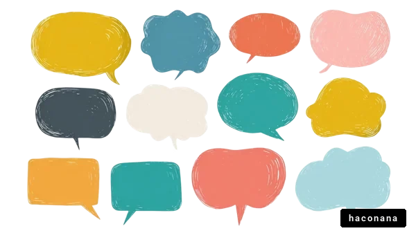 カラフルな吹き出し素材