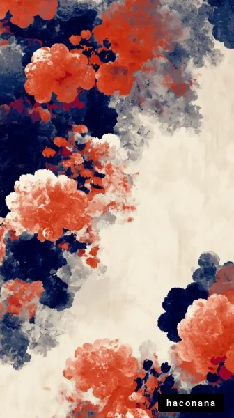 抽象的な花模様