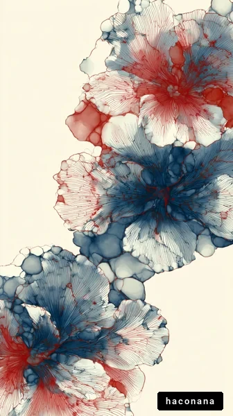 抽象的な花のデザイン