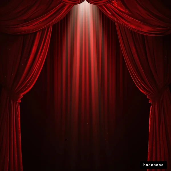 赤いカーテンの舞台
