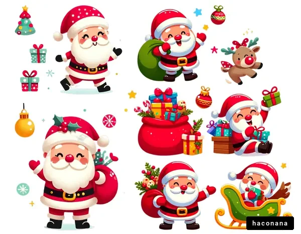 楽しいサンタクロースのイラスト集