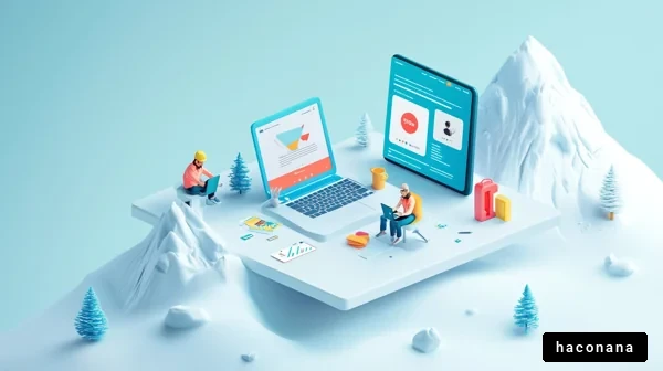 未来的なデジタル作業風景