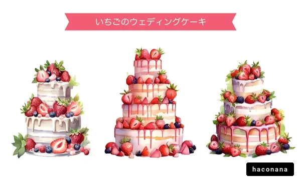 いちごのウェディングケーキ