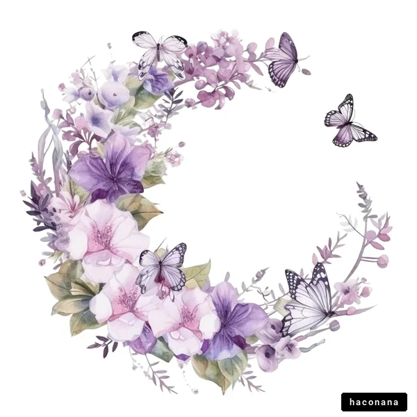 美しい花と蝶のアート