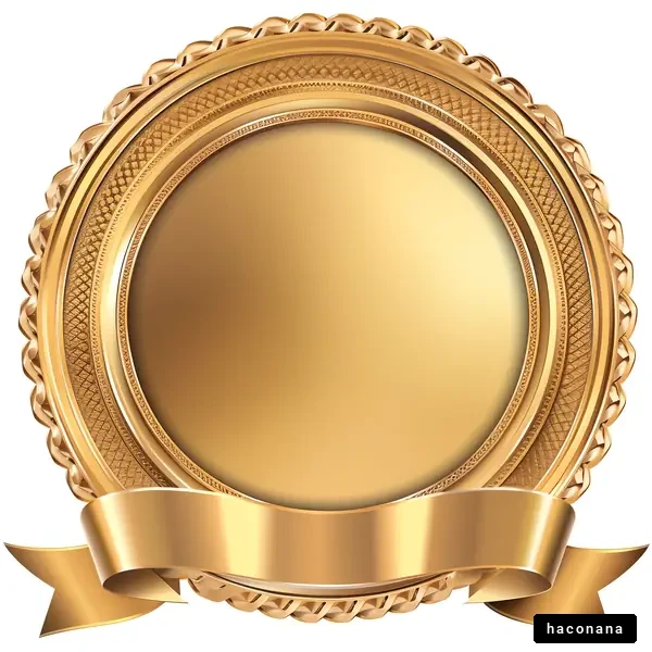 金色のメダルデザイン