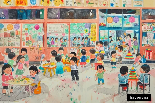 にぎやかな子供たちの遊び場