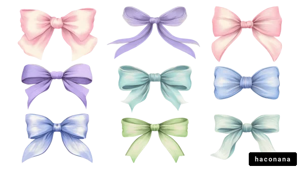 カラフルなリボンのセット