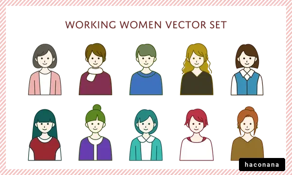 多様な女性たちのイラスト