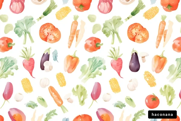 色とりどりの野菜のパターン
