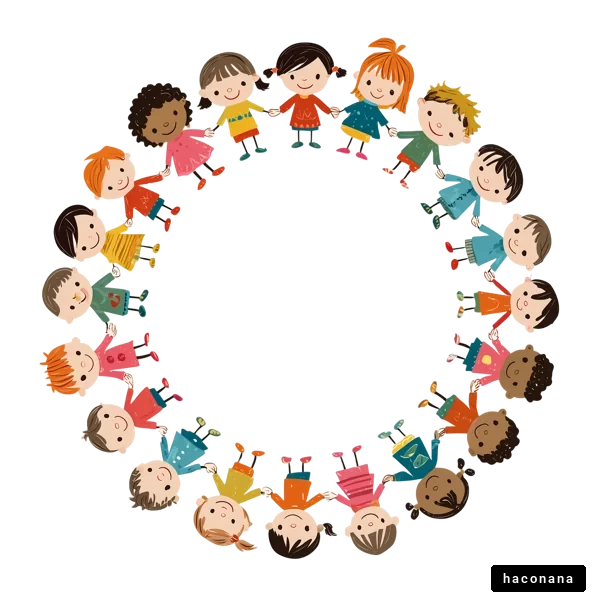 子供たちの友情の輪