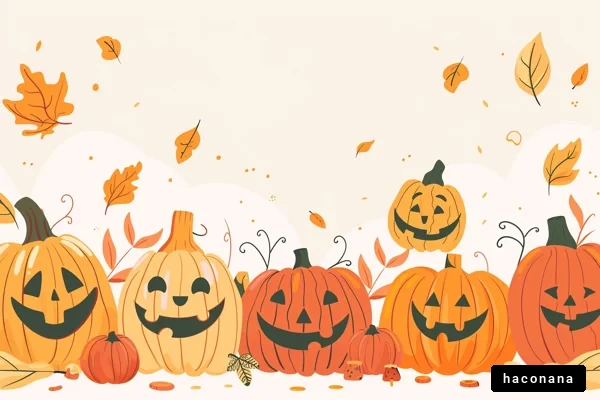 ハロウィンの楽しいかぼちゃたち