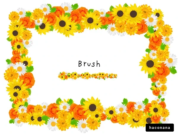 花で飾られたフレーム