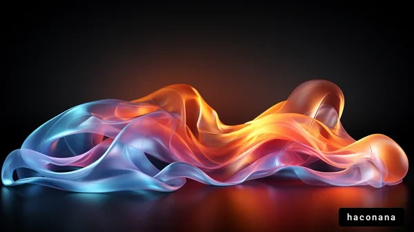 流れる光のアート