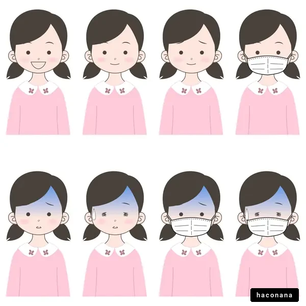 色々な表情の女の子のイラスト集