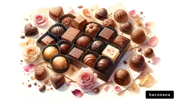 美しいチョコレートの盛り合わせ