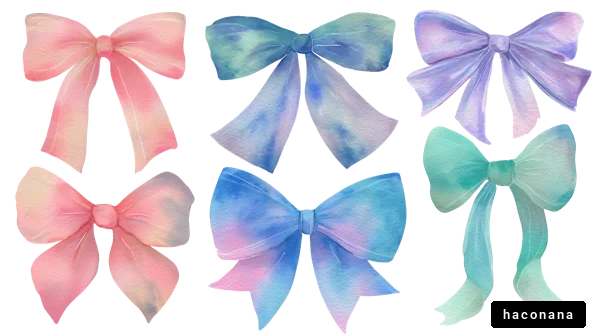 カラフルなリボンのセット