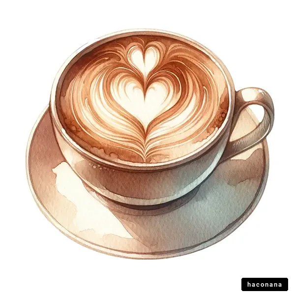 ハート模様のラテアート