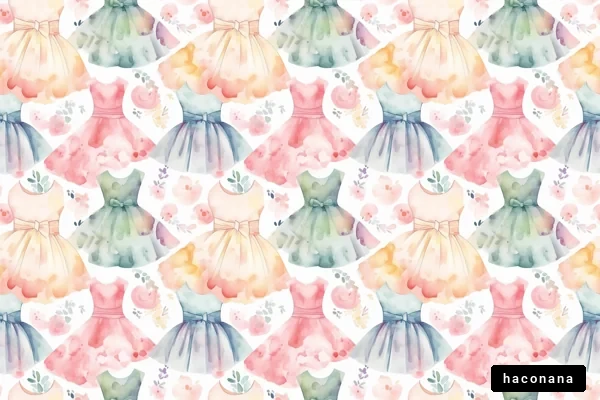 カラフルなドレスのパターン